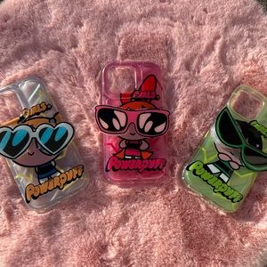 Bundle of 3 cases Cartoon Powerpuff Girls Holder Case